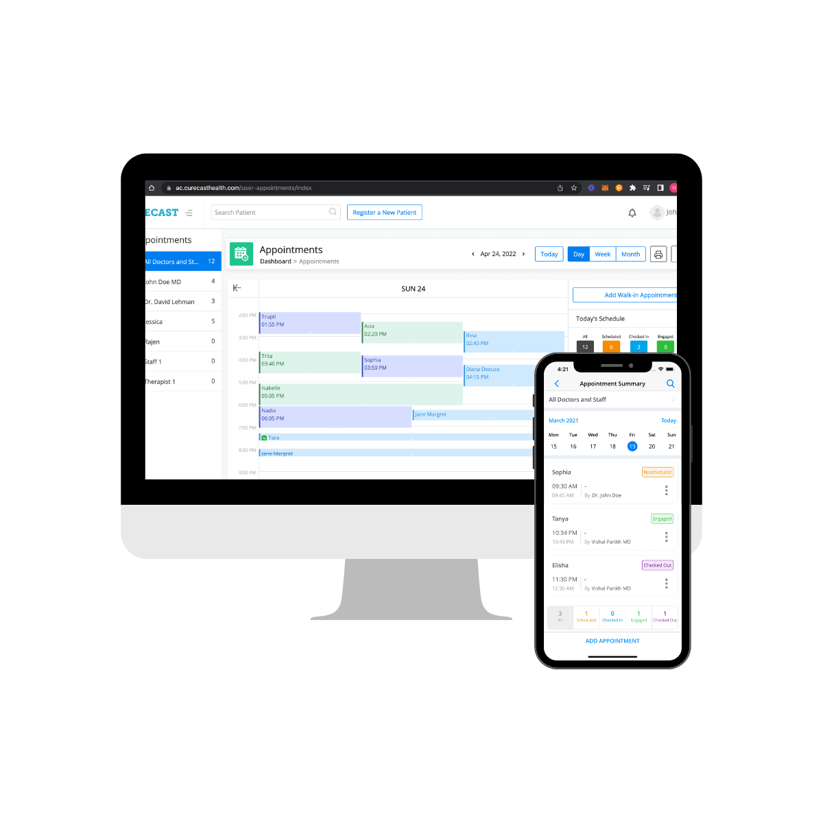 Medical appointment scheduling software curecast