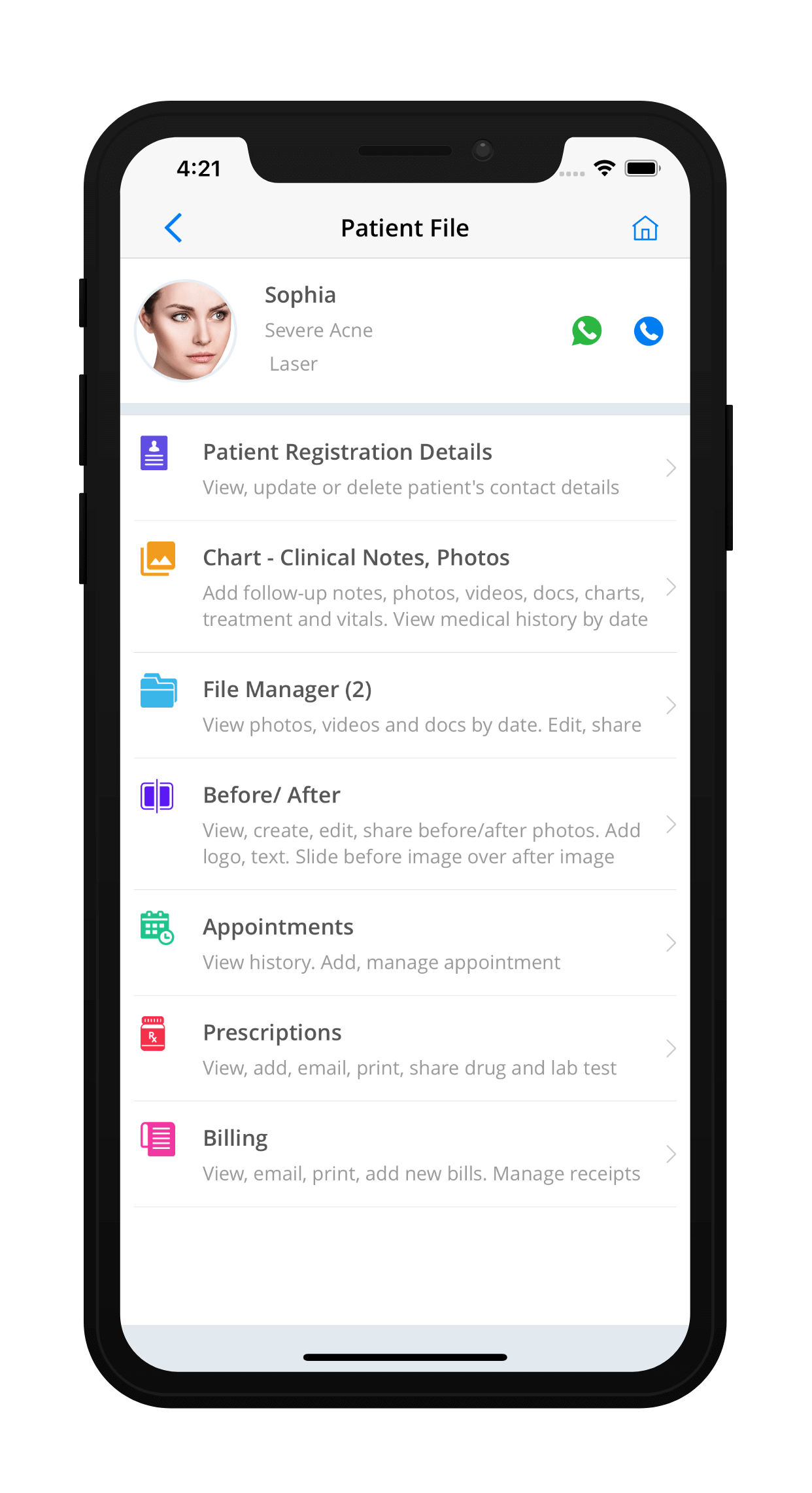 Patient Chart EMR by plastic surgery