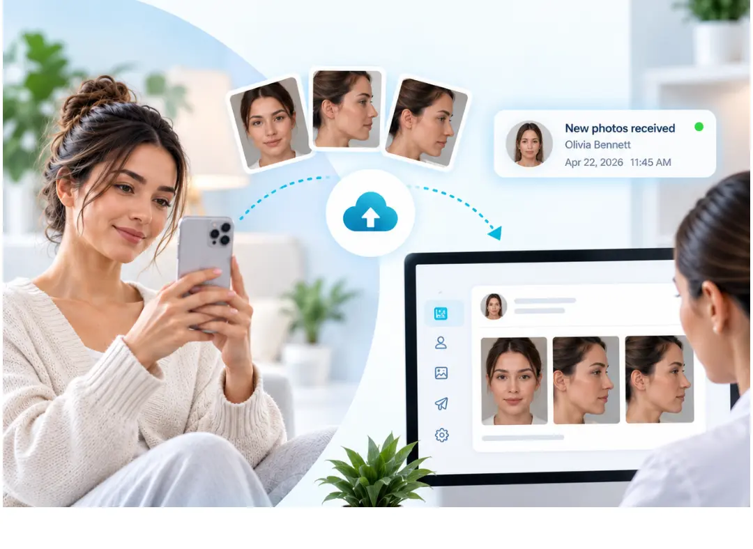 Remote Photo Upload for Medical Spa Clinical Photo Management Software Medical spa clinical photo management software with secure remote client photo upload